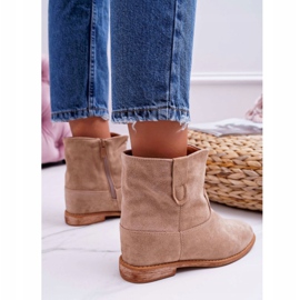 MSMG Cizme de damă bej Evana 2