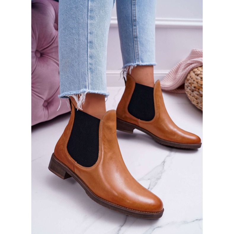 Cizme de damă Cizme din piele Jodhpur Maciejka Camel 04359 maro 1