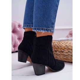 BUGO Cizme de damă pe toc Cizme de cowboy negre Nutriso negru 2 BUGO Cizme de damă pe toc Cizme de cowboy negre Nutriso negru 2