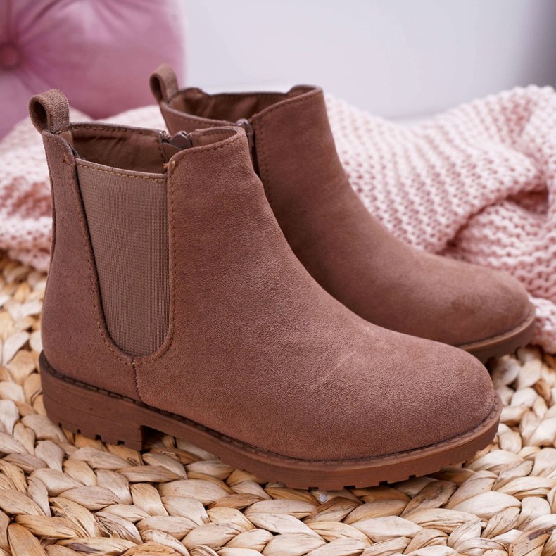 POPA Ghete pentru copii cu toc plat Kaki Mergolo 2 POPA Ghete pentru copii cu toc plat Kaki Mergolo 2