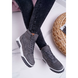 Pantofi sport pentru femei Big Star High Grey EE274222 gri 2