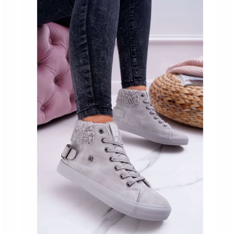 Adidași pentru femei Big Star High Warm Grey EE274079 gri 1
