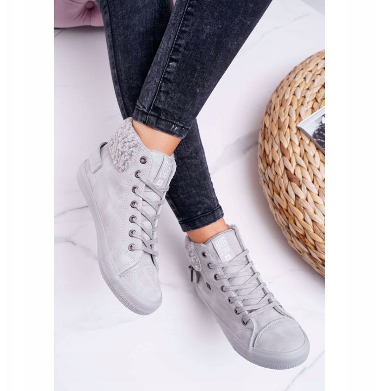 Adidași pentru femei Big Star High Warm Grey EE274079 gri 2