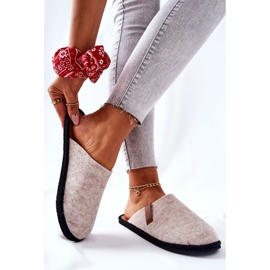 Papuci de casă pentru femei Big Star Beige D267862A bej 2