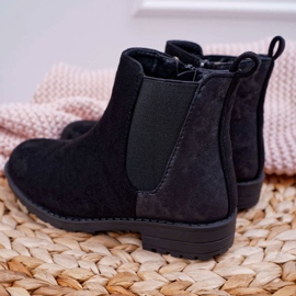 POPA Cizme Toc Plat Negre Mergolo Tineret negru 2