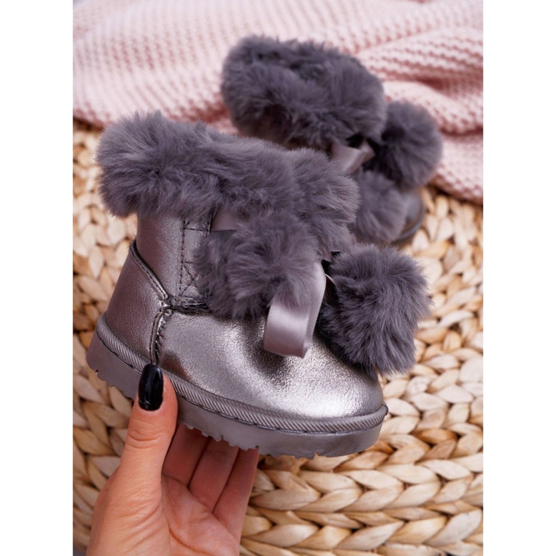 FRROCK Cizme calde pentru copii Cizme de zăpadă gri închis Roofy 2