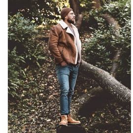 Cizme de piele pentru bărbați Big Star Camel EE174227 maro 2