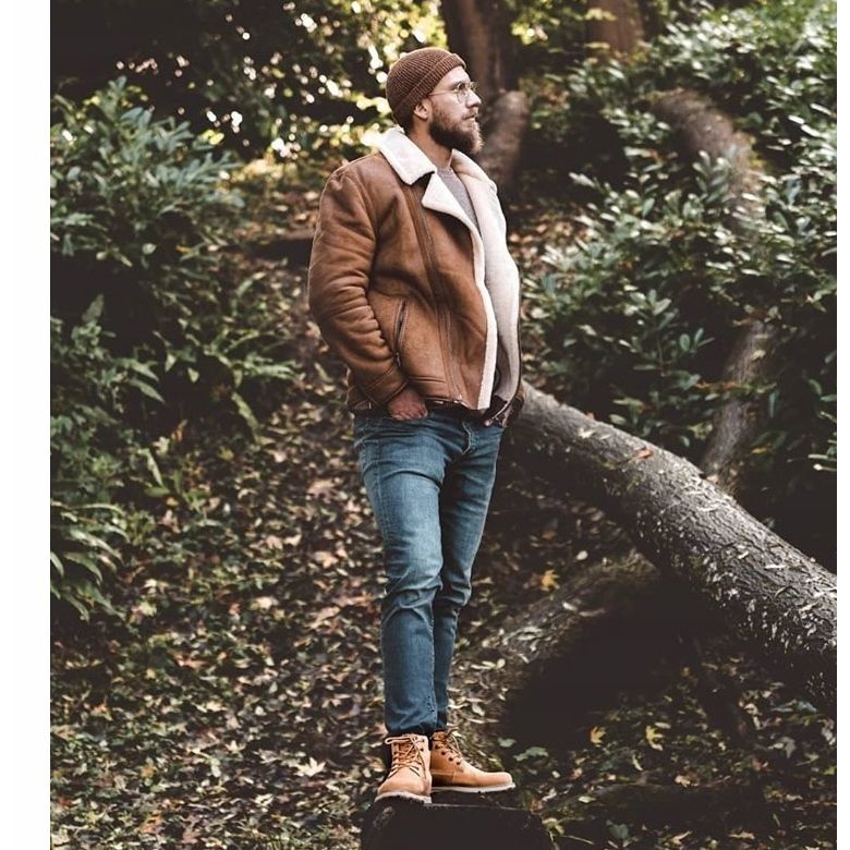 Cizme de piele pentru bărbați Big Star Camel EE174227 maro 2