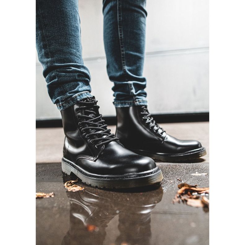 Cizme de drumeție pentru bărbați Piele Big Star Black EE174268 negru 1