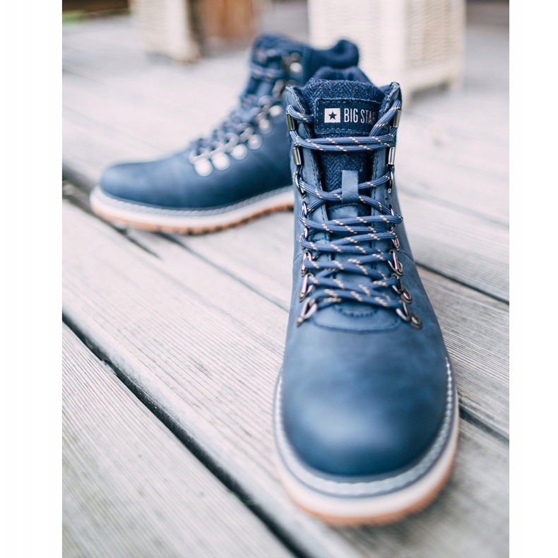 Trappers pentru bărbați Big Star Navy Blue EE174403 albastru marin 1