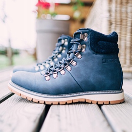 Trappers pentru bărbați Big Star Navy Blue EE174403 albastru marin 2