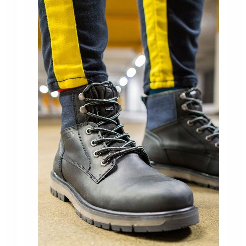 Cizme de drumeție pentru bărbați Piele Big Star Black EE174267 negru 1