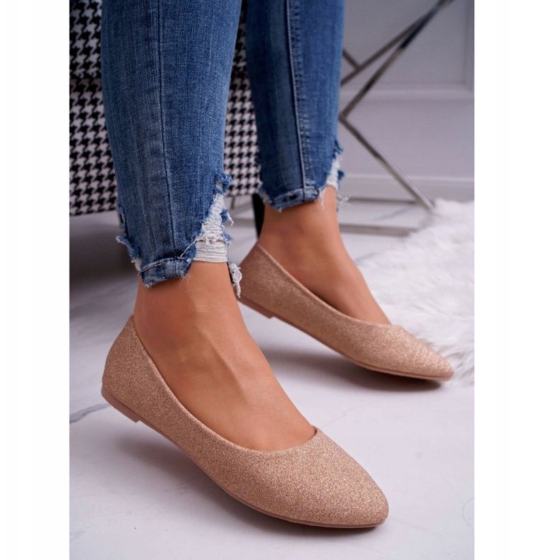 PS1 Balerini pentru femei Glitter Rose Gold Fifi de aur 1