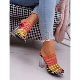 FRGIV Papuci De Damă Pe O Postă De Alunecare Pe Multikolor Dubai multicolor 2