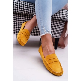 SEA Mocasini galbeni din piele de căprioară Bolero 2