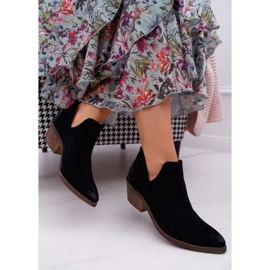 Nicole Cizme de damă Piele de primăvară neagră Anabella negru 2