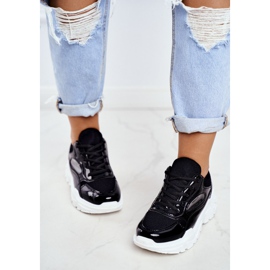 BUGO Încălțăminte sport de damă lacuit negru Wenson 2