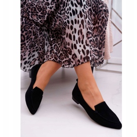 Nicole Mocasini de damă Mocasini din piele de antilopă Negru Homny 2