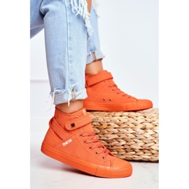 Adidași pentru femei Big Star Orange FF274583 portocale 1