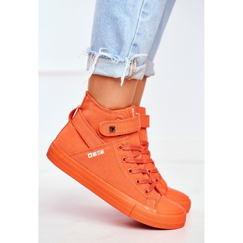 Adidași pentru femei Big Star Orange FF274583 portocale 2