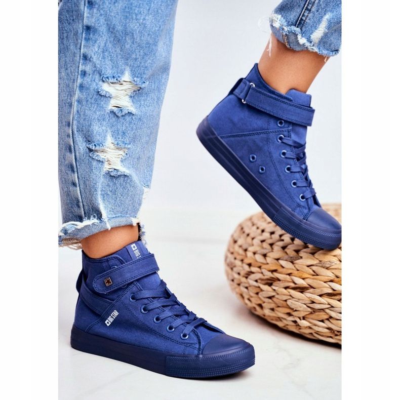 Adidași pentru femei Big Star Blue FF274584 albastru 1