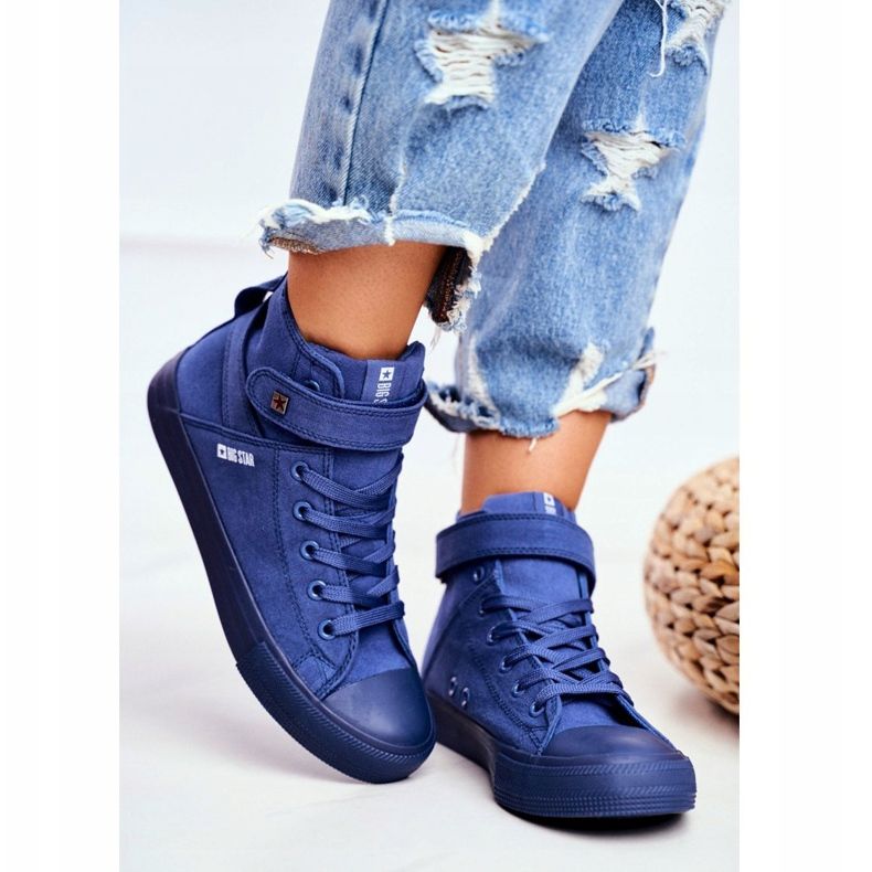 Adidași pentru femei Big Star Blue FF274584 albastru 2