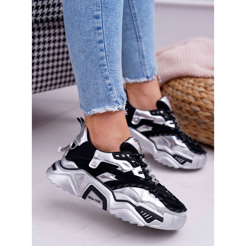 Pantofi sport pentru femei Big Star by Daniel Lopez Negru Argintiu FF274A527 gri 1