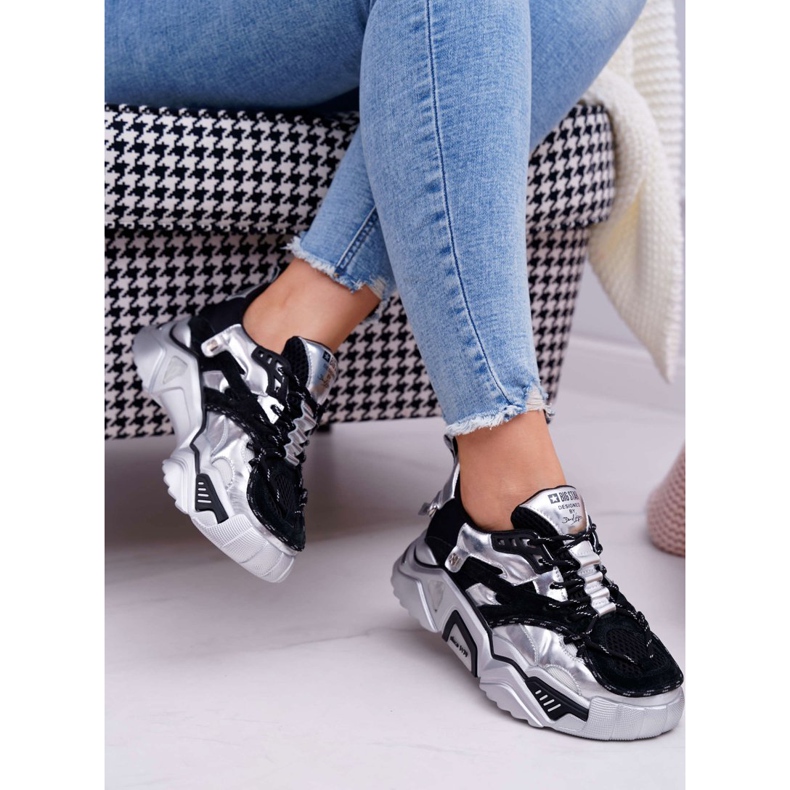 Pantofi sport pentru femei Big Star by Daniel Lopez Negru Argintiu FF274A527 gri 2