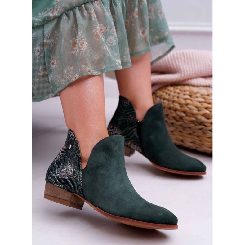 Cizme plate pentru femei Maciejka Spring Leather Green 04091-19 verde 1 Cizme plate pentru femei Maciejka Spring Leather Green 04091-19 verde 1