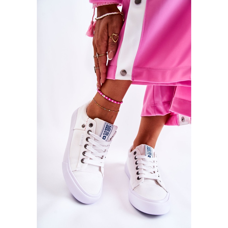 Adidași pentru femei Big Star White AA274511 alb 1