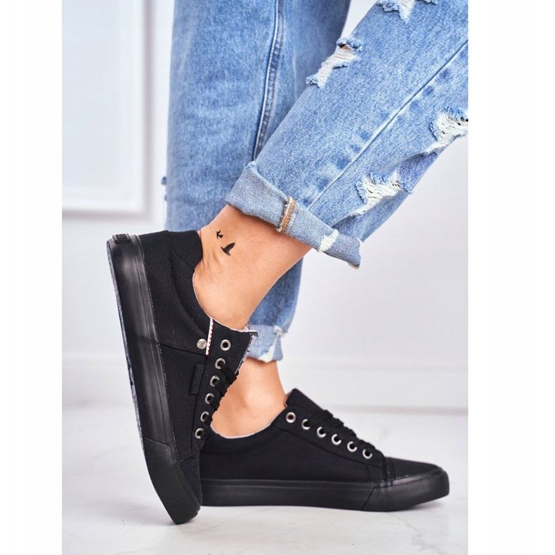 Adidași pentru femei Big Star Black AA274513 negru 2