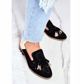 Mocasini din piele Maciejka din piele neagră 04484-01 / 00-5 pentru femei negru 1