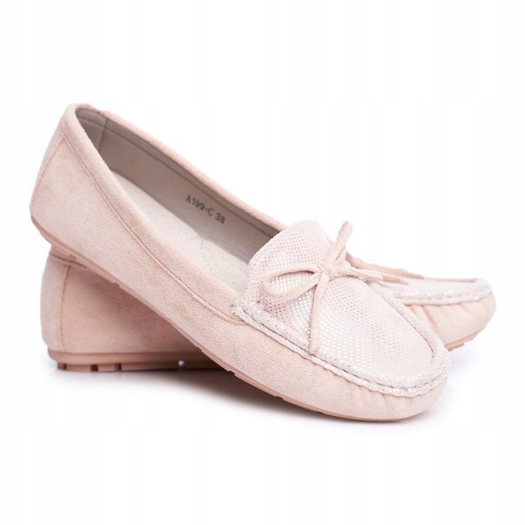 Mocasini de damă Suede S.Barski A199 Beige Wannabe bej 1