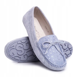 Mocasini de damă Suede S.Barski A199 Blue Wannabe albastru 1 Mocasini de damă Suede S.Barski A199 Blue Wannabe albastru 1