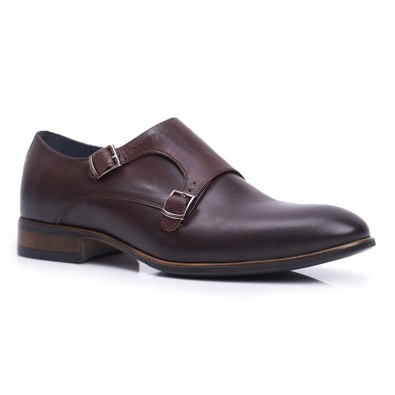 Pantofi de piele pentru bărbați Monk Nikopol Brown 1720 maro 1
