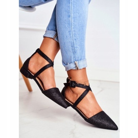 PS1 Balerini Glitter pentru femei în Spitz Black Vontare negru 2