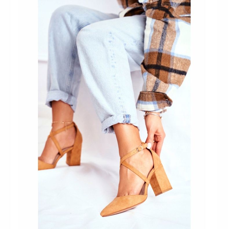 PS1 Pompe de damă pe toc în traficul de cămile Spitz maro 2