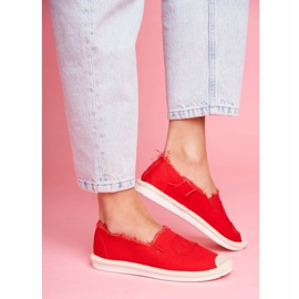 PS1 Espadrile pentru femei Red Flaure roșu 5