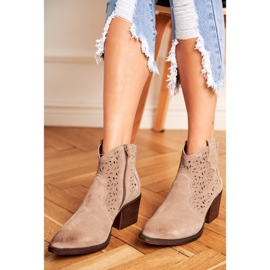 S.Barski Cizme pentru femei Piele bej Barski 12622-21 2