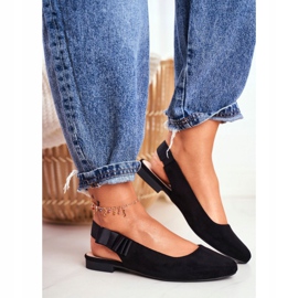 Balerini din piele de damă Sergio Leone BL615 Lilon negru 1