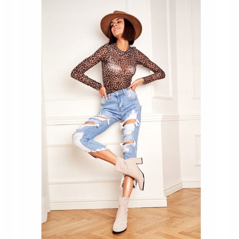 Cizme de damă cu toc înalt Sergio Leone Slip Grey LikeStar gri 1