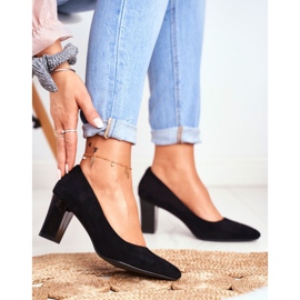 Pompe de damă Sergio Leone PB403 Suede Black Herline negru 1