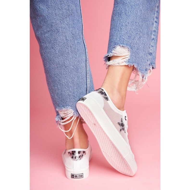 Adidași pentru femei Big Star White FF274487 alb 2