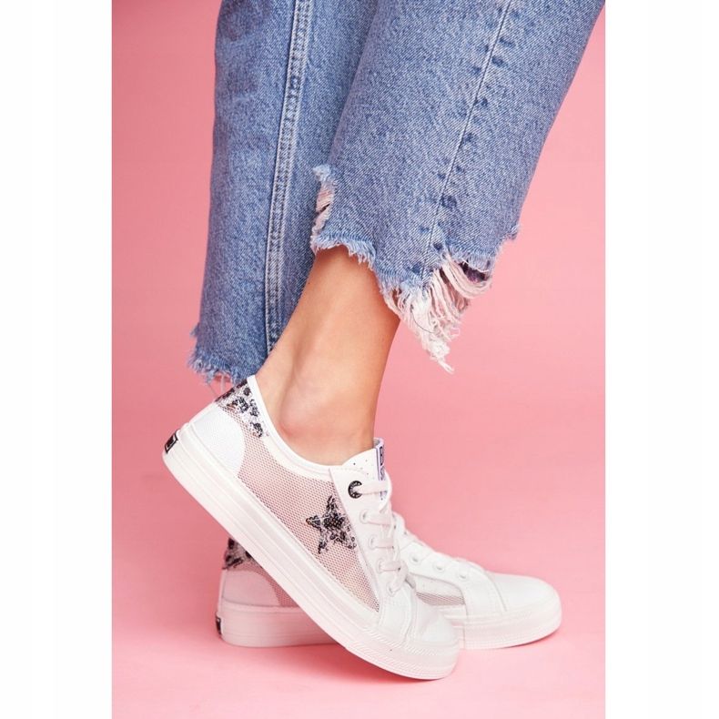 Adidași pentru femei Big Star White FF274487 alb 1