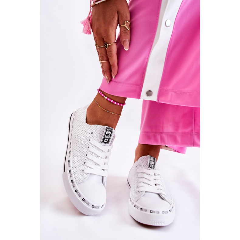 Adidași pentru femei Big Star Openwork White FF274024 alb 1