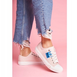 Adidași pentru femei Big Star Openwork Roz FF274033 2