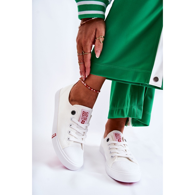 Adidași pentru femei Big Star White FF274087 alb 1