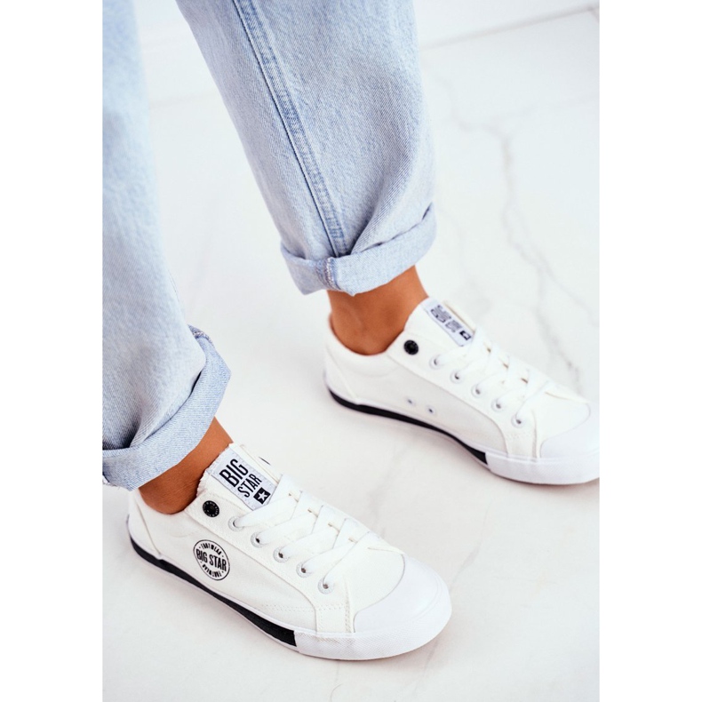 Adidași pentru femei Big Star White FF274228 alb 1