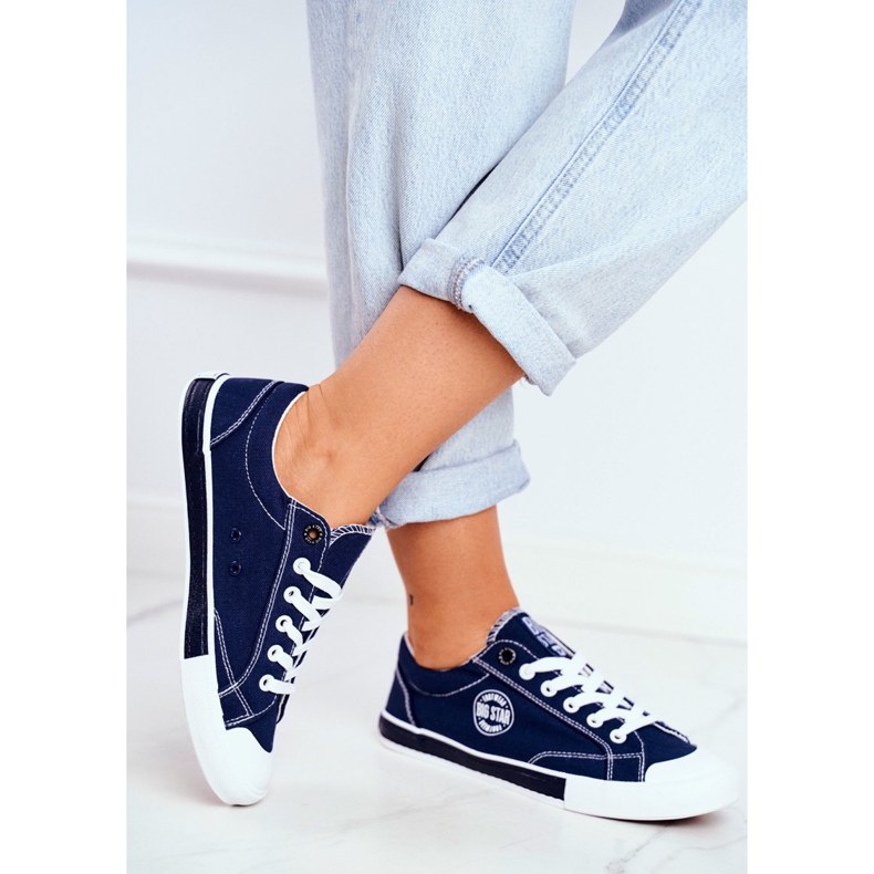 Adidași pentru femei Big Star Navy Blue FF274229 albastru marin 2