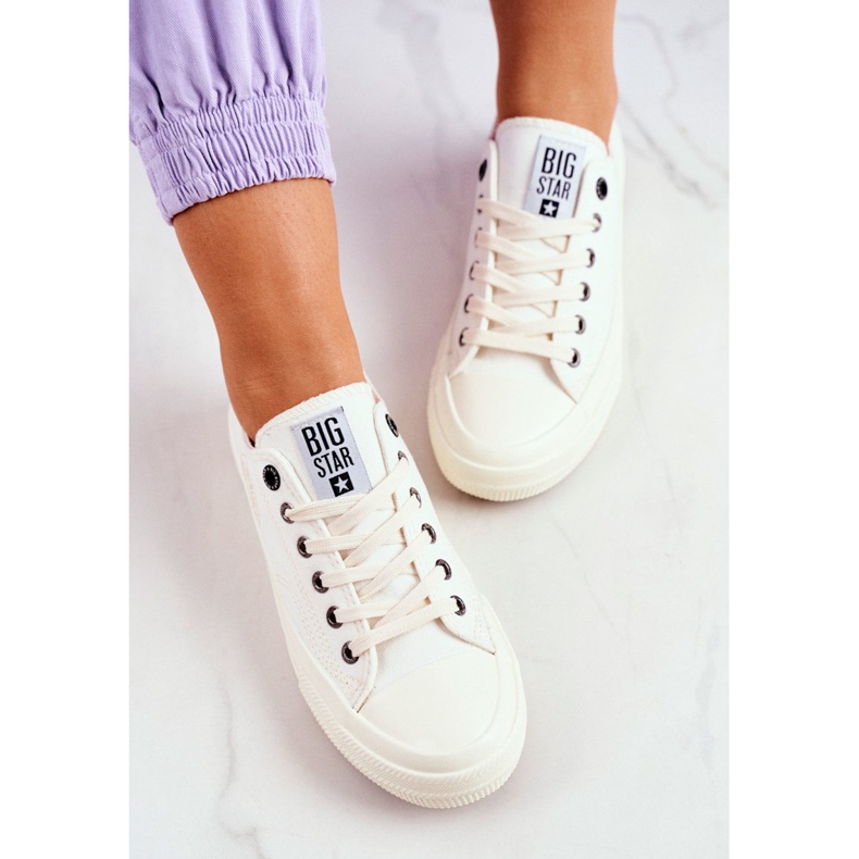 Adidași pentru femei Big Star White FF274124 ecru 2